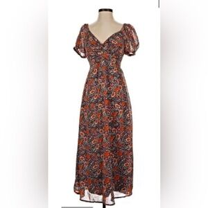NWT Sincerely Jules Autumnal floral midi dress, XS